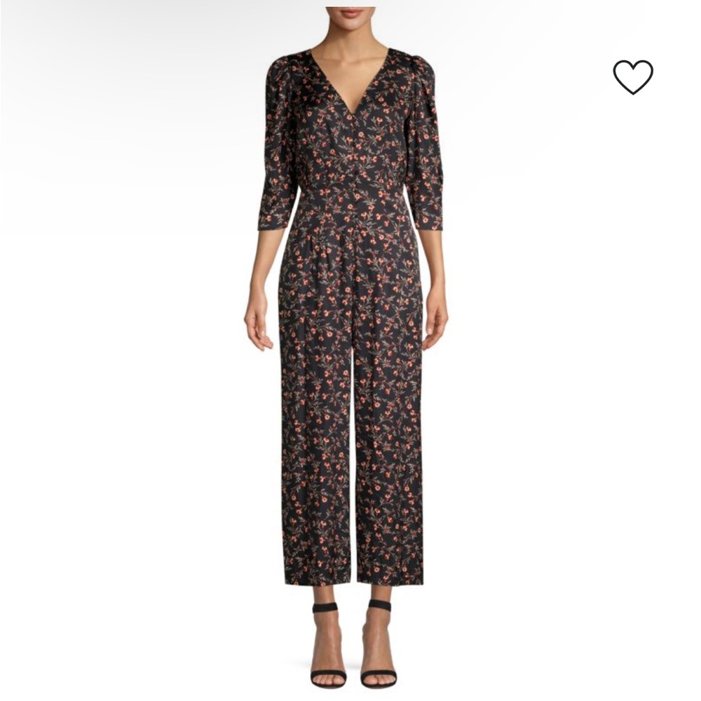 Rebecca Taylor Lia Floral Stretch-Silk Jumpsuit